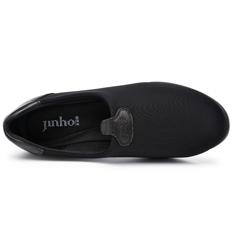 金猴（Jinho）柔软橡胶防滑耐磨 女鞋 坡跟妈妈跳舞J1110A1 黑色 37码