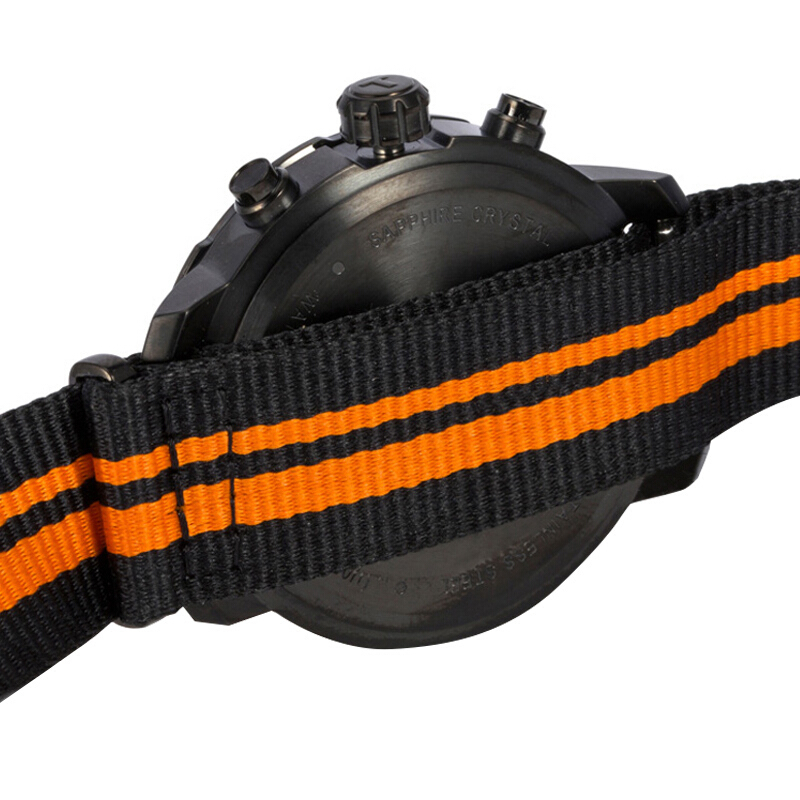 Tissot 天梭 男士圓形布帶石英錶時捷系列黑黃尼龍帶 T095.417.37.057.00