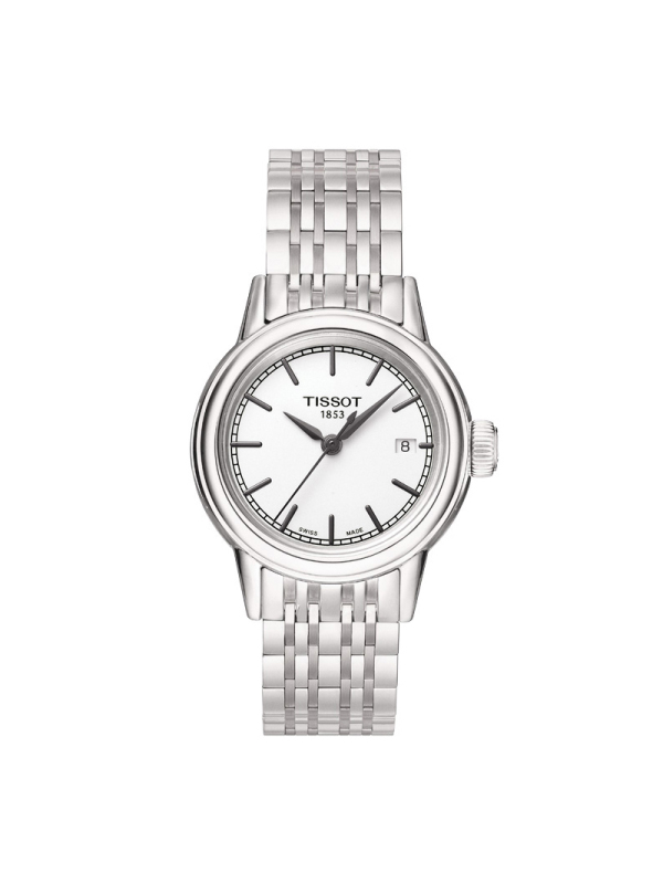 天梭(TISSOT)手表 卡森系列 钢带日历 石英女表 女士手表T085.210.11.011.00