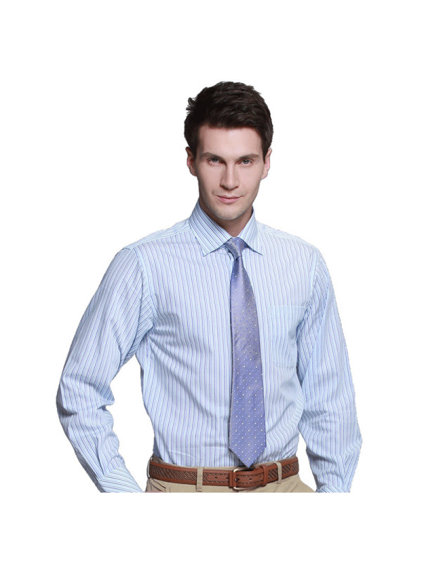 美尔雅（MAILYARD）长袖衬衫男 纯棉条纹修身商务休闲男式衬衣 315