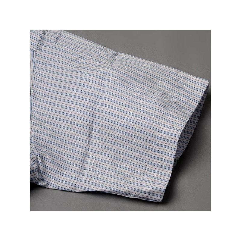美尔雅（MAILYARD）短袖衬衫男 纯棉商务修身男士衬衣 男式休闲条纹短衬衣 223