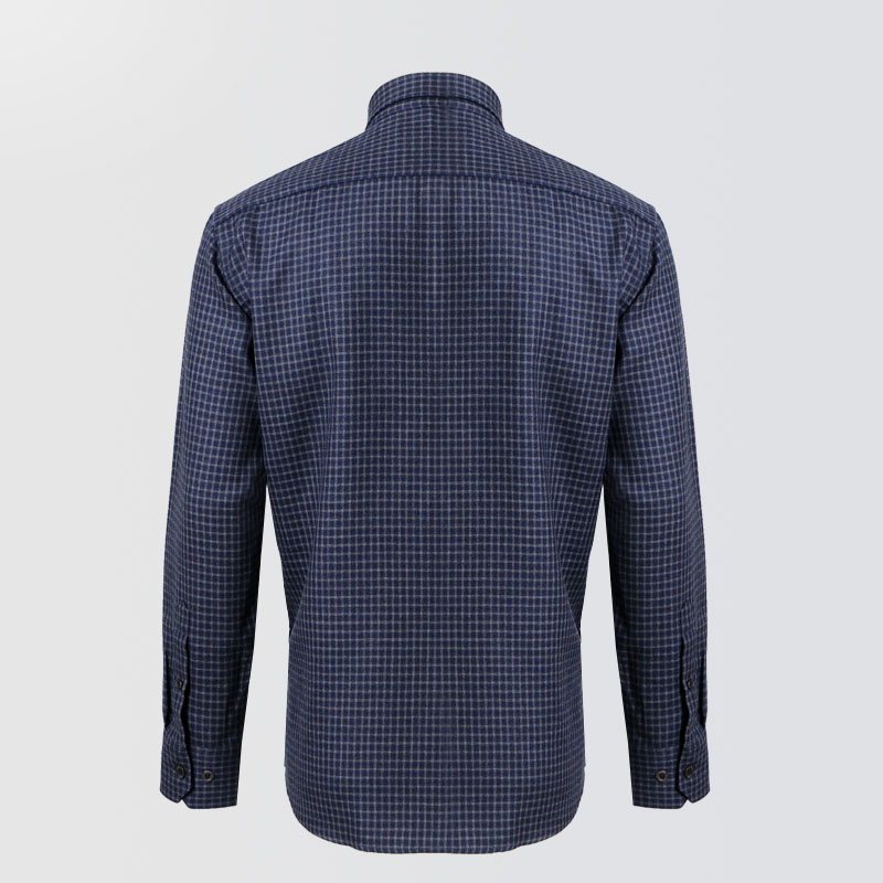 美尔雅（MAILYARD）纯羊毛衬衫机洗 中老年商务休闲男式长袖衬衣 039