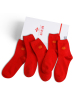 俞兆林鸿运袜子【5双装】大红色本命年袜子新年新婚鸿运中筒袜 圆福5双礼盒装 均码