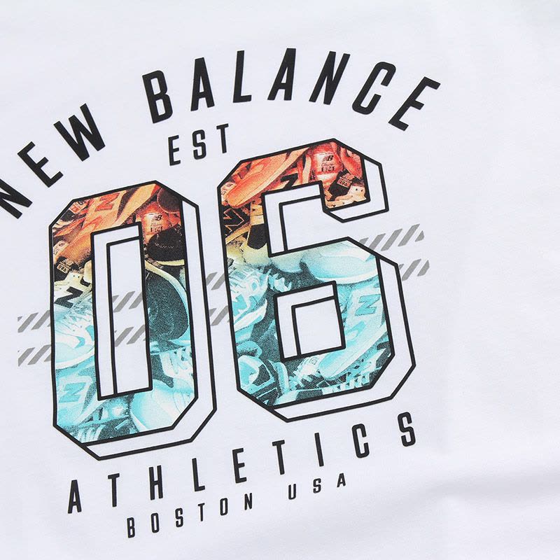 New balance/NB男装短袖T恤运动服AMT71640 L 白色图片