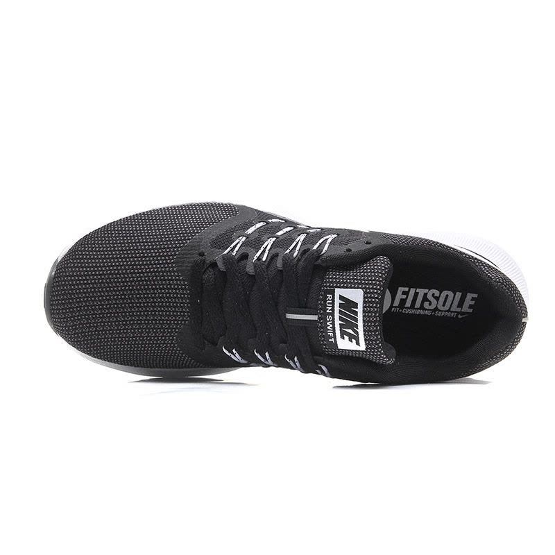 NIKE耐克女鞋跑步鞋RUN SWIFT基础飞线橡胶pho耐磨防滑休闲运动鞋909006 黑色图片