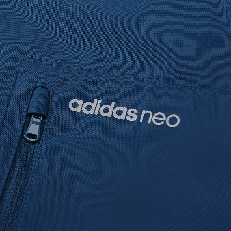 adidas阿迪达斯NEO男子棉服外套轻便休闲运动服BS0913 L 蓝色