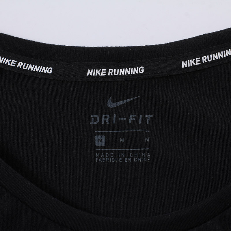 NIKE耐克女装透气训练跑步运动圆领长袖T恤 856670 S 黑色