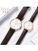 飞亚达(FIYTA)手表 时尚简约北欧风 防水日历皮带石英表情侣表