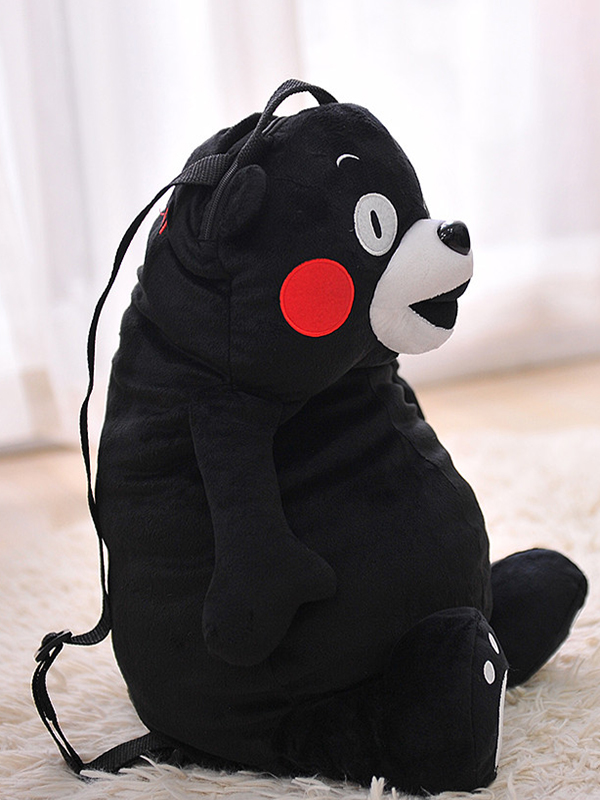 日本正版原装进口 酷MA萌(KUMAMON) 熊本熊玩偶书包 毛绒儿童书包双肩背包 42CM