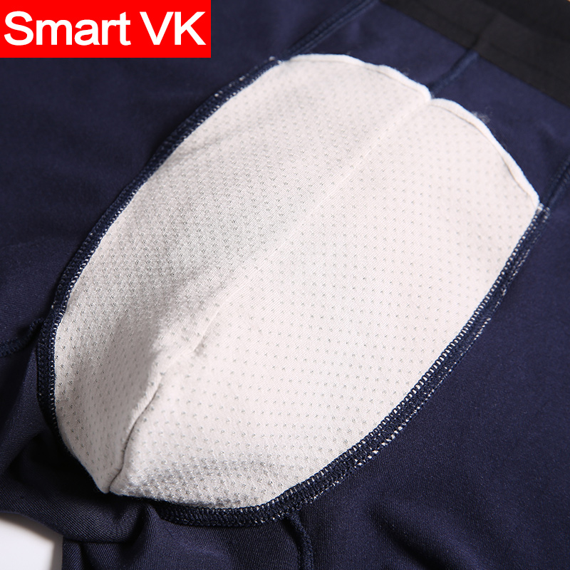Smart VK【3条装】银离子无痕轻薄性感透气平角男士性感舒适内裤2蓝1黑