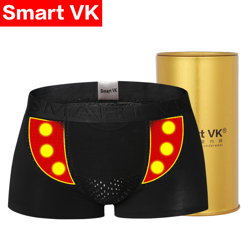 Smart VK英国卫裤官方正品第十代【夜月款3条装】磁能量枪弹本命年健康分离男士内裤2黑1蓝