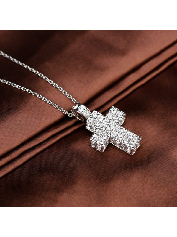 SWAROVSKI施华洛世奇立体十字架水晶项链吊坠小号 人造水晶 送恋人5020060