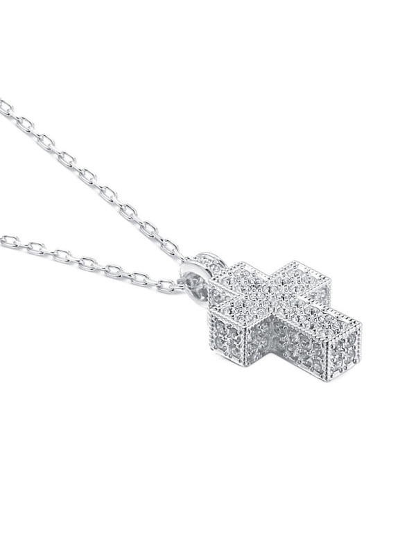 SWAROVSKI施华洛世奇立体十字架水晶项链吊坠小号 人造水晶 送恋人5020060