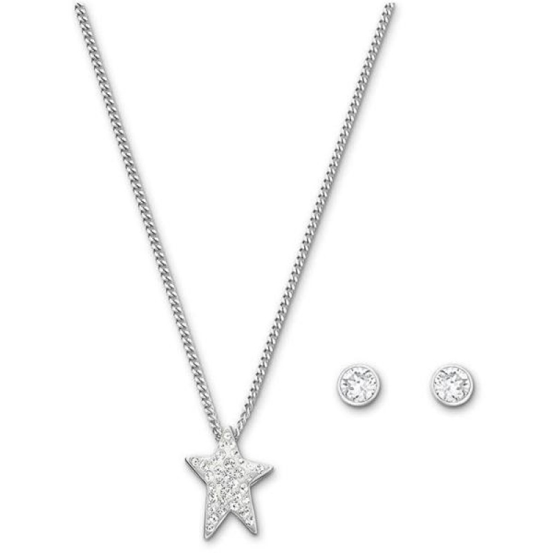 SWAROVSKI施华洛世奇FlickerStar星星项链耳钉套装 人造水晶 送恋人5031325