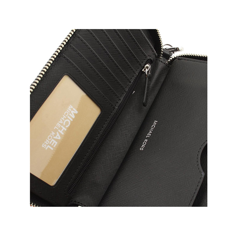 MICHAEL KORS迈克·科尔斯 时尚标志印花长款钱包/手拿包黑色32S7STTE2B