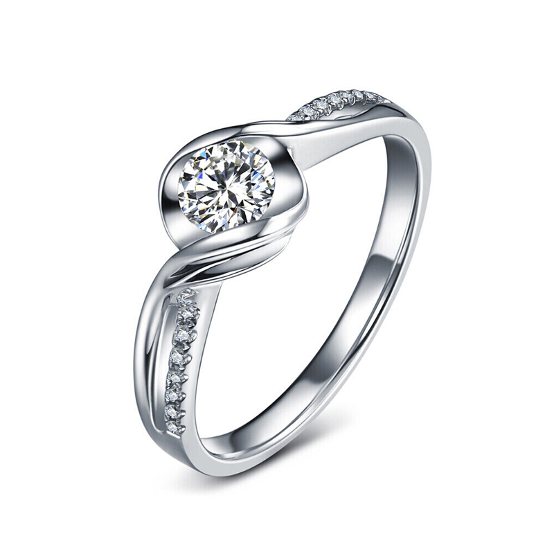 恒久之星 钻戒 18K金共18分(8+10)SI/FG 钻石戒指 女款 求订结婚戒指
