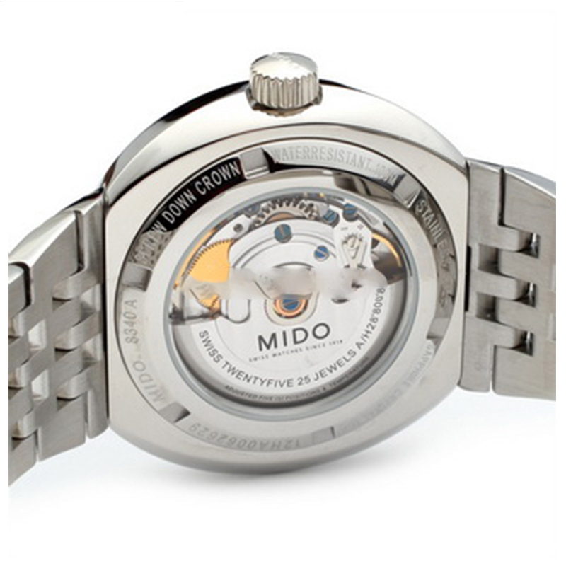 美度Mido完美系列自动机械瑞士镀金钢带男士手表M8340.9.B1.11