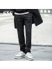 GXG休闲裤男装冬季男士修身潮流韩版黑白条纹休闲裤男裤