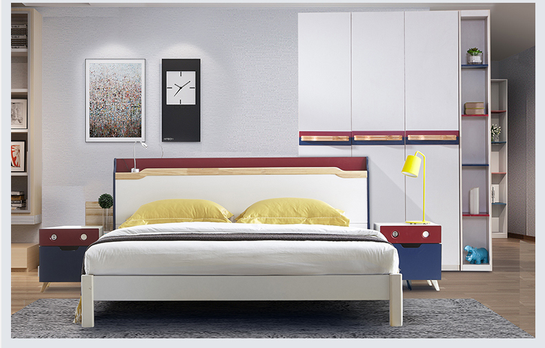 双虎家私 智能家具套餐床床头柜床垫多功能卧