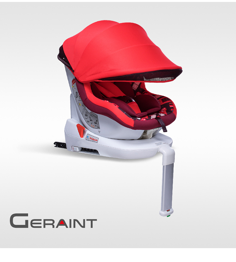 佰佳斯特（BESTBABY）汽车儿童安全座椅ISOFIX接口 BBC-A7（0-4岁）360°旋转 红色巴士