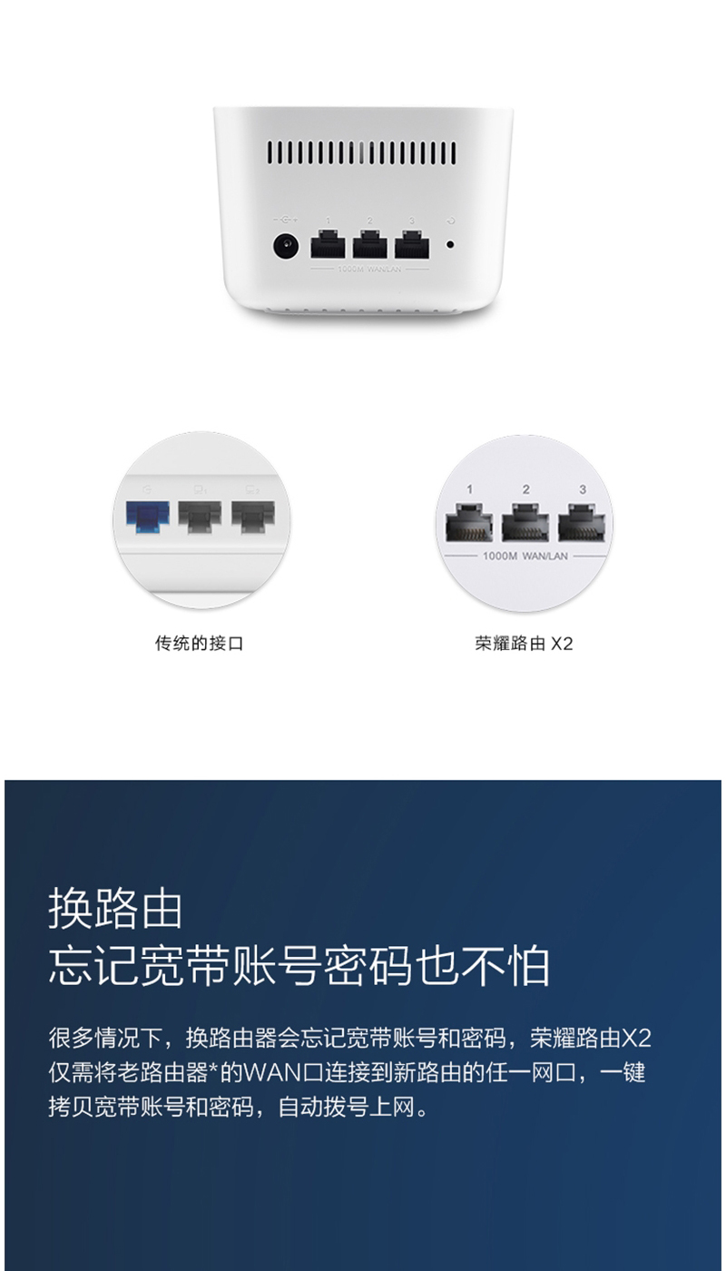 华为(huawei)路由器ws852 华为荣耀路由器x2双频千兆.