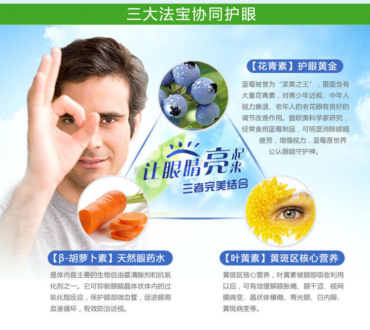 蒂芬妮】蒂芬妮 缓解视疲劳胶囊 蓝莓叶黄素软