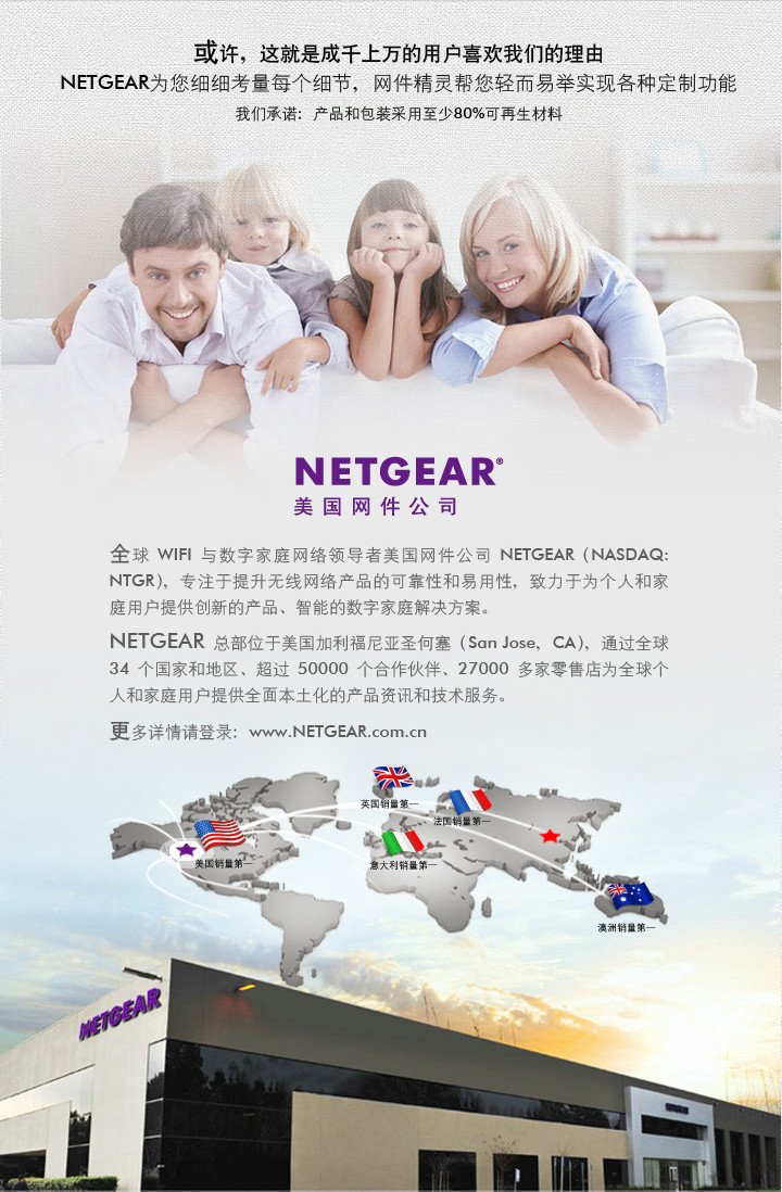 【】美国网件(NETGEAR)A6210 双频千兆 802