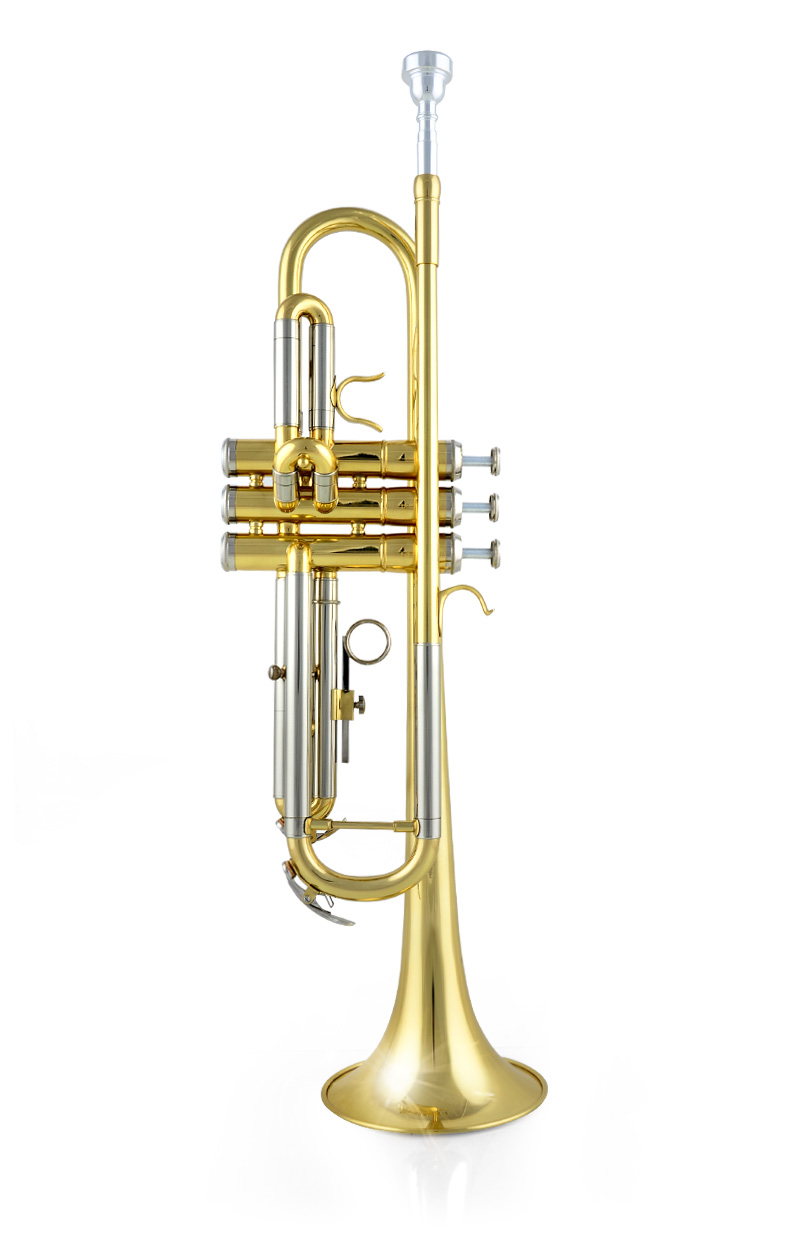 爵士朗(jazzor)管乐器小号 金音小号jytr-e108 标准型白铜变音管体 双