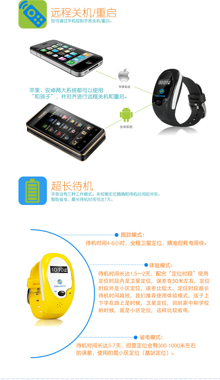 中国移动和孩子儿童智能手表打电话手表微信对