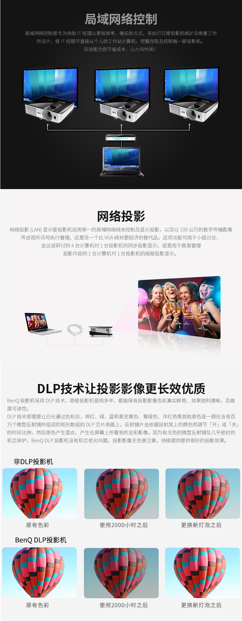 明基（BenQ）MW665+数码投影仪 高清高亮家用商用办公投影机