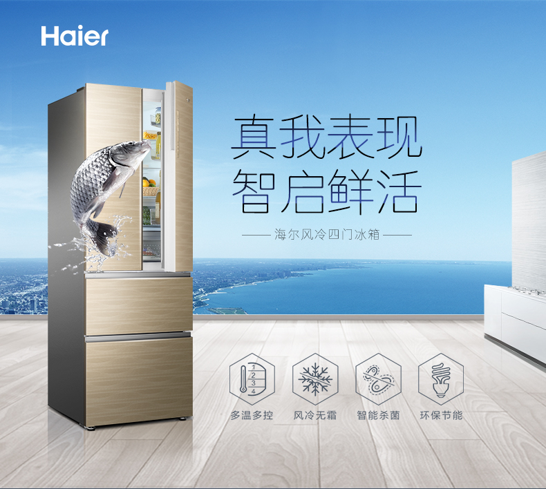 海尔冰箱BCD-331WDGQ 331L法式多门 国家