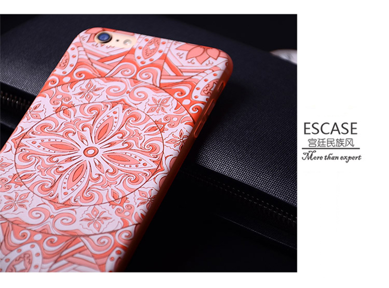 ESCASE iPhone 6s纤薄3D浮雕外壳新款保护套 汉廷白玉