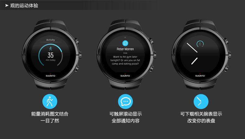 颂拓(SUUNTO)斯巴达极限运动表钛合金灰色SS022950000