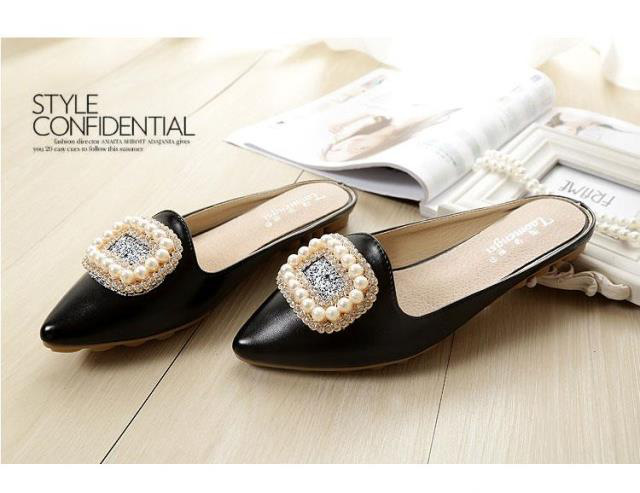 包头凉鞋女平底韩版学生百搭懒人拖鞋后空甜美