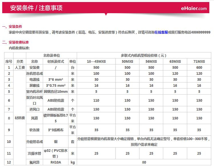 【海尔(Haier)商用空调 海尔家用中央空调一拖