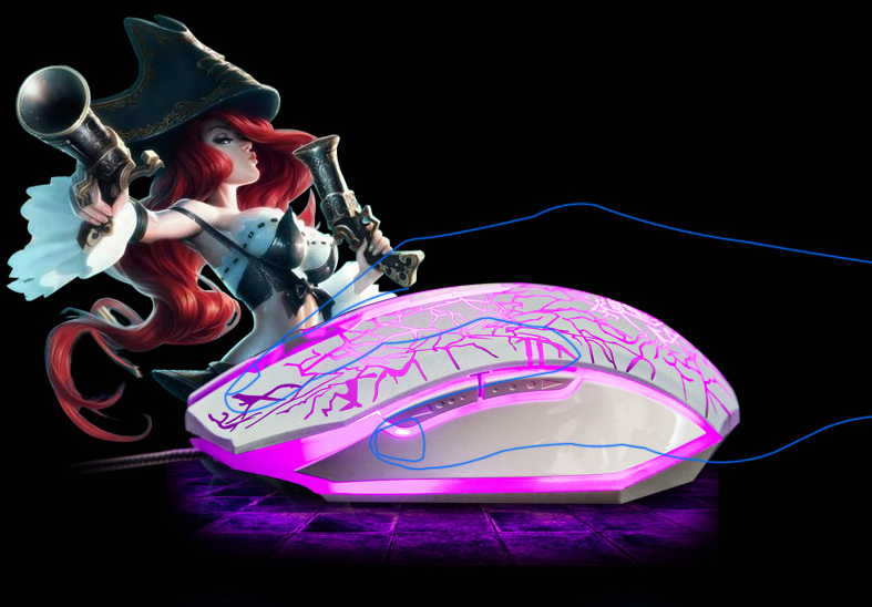 德意龙牧马人 有线游戏鼠标usb电竞外设笔记本