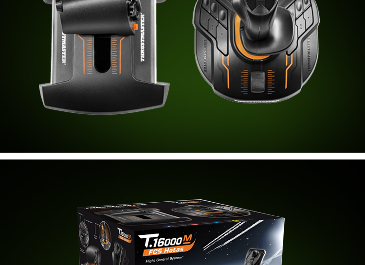 超级新品 图马思特(thrustmaster)t16000m fcs升级版 电脑pc飞行摇杆