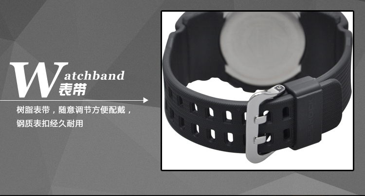 卡西欧(CASIO)手表 G-SHOCK系列时尚运动休闲防水石英男表GG-1000-1A 黑色