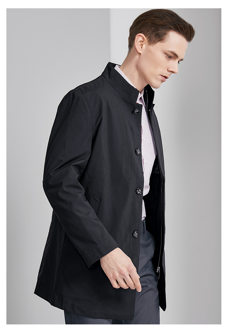超级新品【退】红豆男装 男士风衣 春秋时尚商务休闲可脱卸加绒内胆