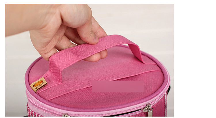 圆形大号保温饭盒袋铝箔饭盒包带饭手提保温包便当包保温桶袋储物袋生活日用家居家庭清洁收纳整理用品储物袋收纳袋 萌碎收纳用品【价格 图片 品牌 报价】-苏宁易购萌萌哒家居生活专营店