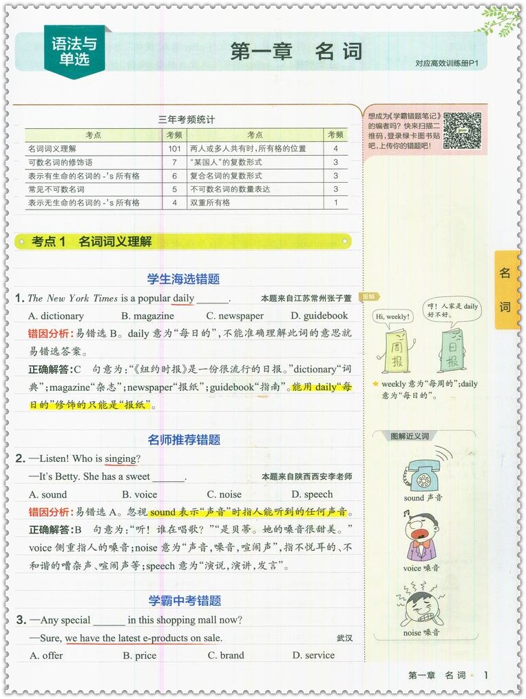 《2017 初中英语 学霸笔记 学霸错题笔记(附高