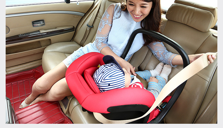 路途乐汽车儿童安全座椅 提篮 躺躺鹅C（0-15个月） 樱桃红