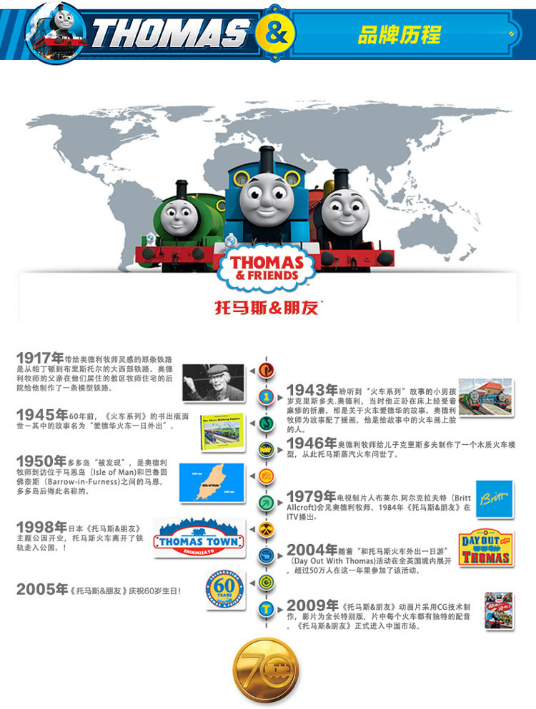 Thomas & Friends 托马斯和朋友之迷你小火车七辆装DTV15