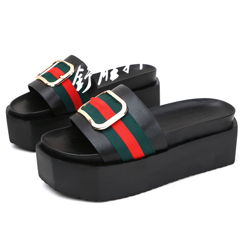 2017夏季新款低帮鞋女鞋松糕底聚氨酯松糕鞋