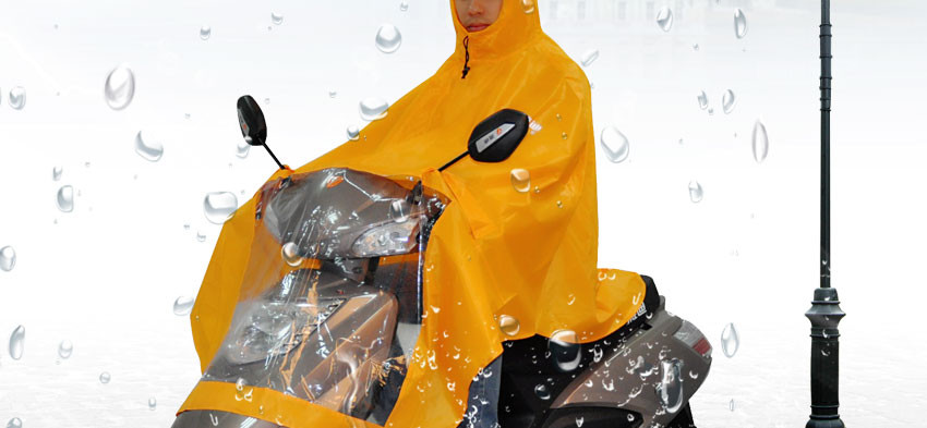 【雅迪】雅迪雨衣双层大帽檐头盔式雨衣电动车