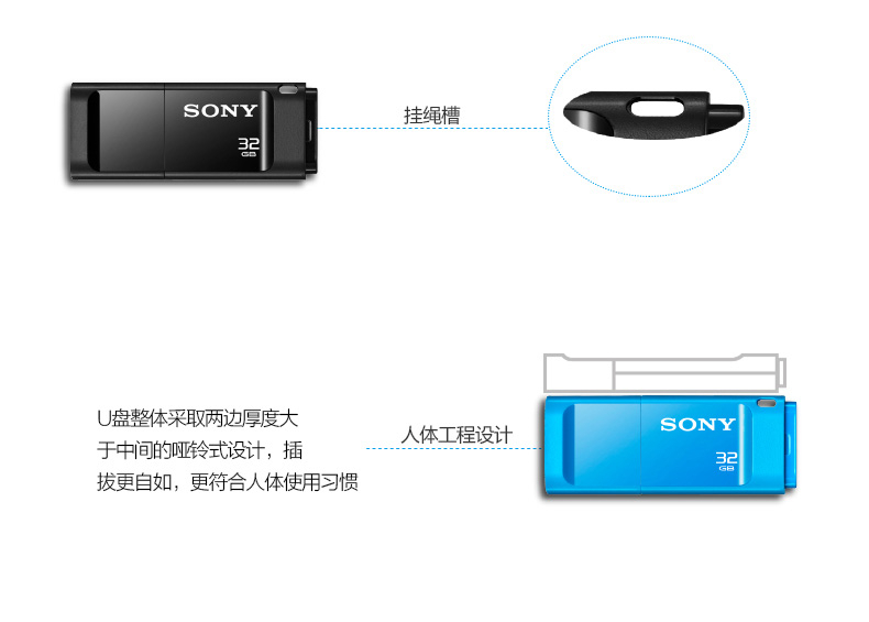 索尼(SONY)USB闪存盘USM32X/B2（黑色）