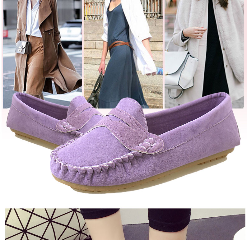 2017春夏季新款圆头纯色豆豆鞋女韩版平底舒