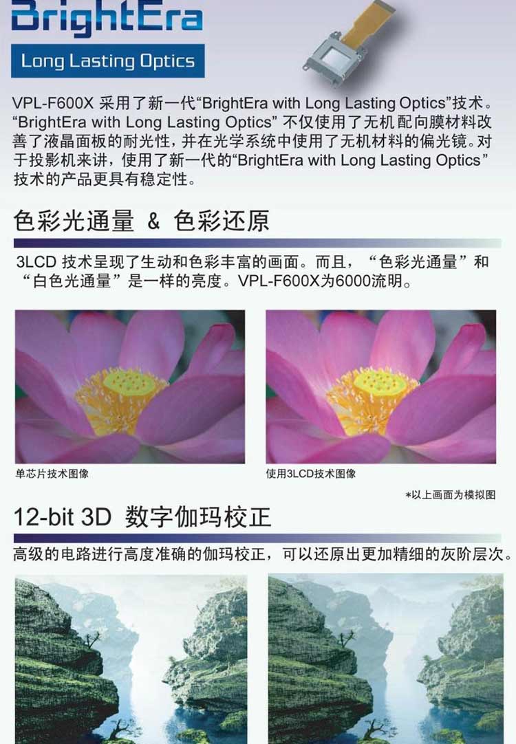 索尼(SONY) VPL-F600X ★6000流明高亮安装