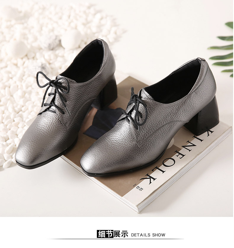 波迷娜 BOMINA2017秋冬新款女鞋高跟单鞋粗