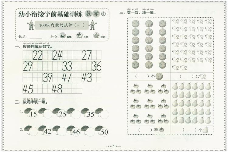 《2016幼小衔接 学前基础训练 数学4 100以内